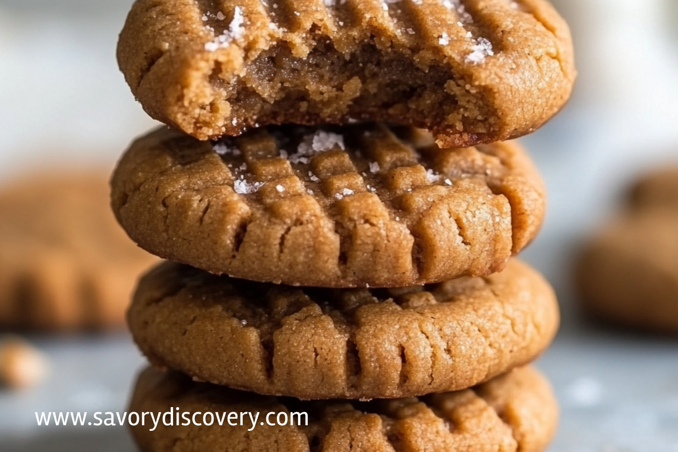 3-Ingredient Peanut Butter Cookies (Eggless)