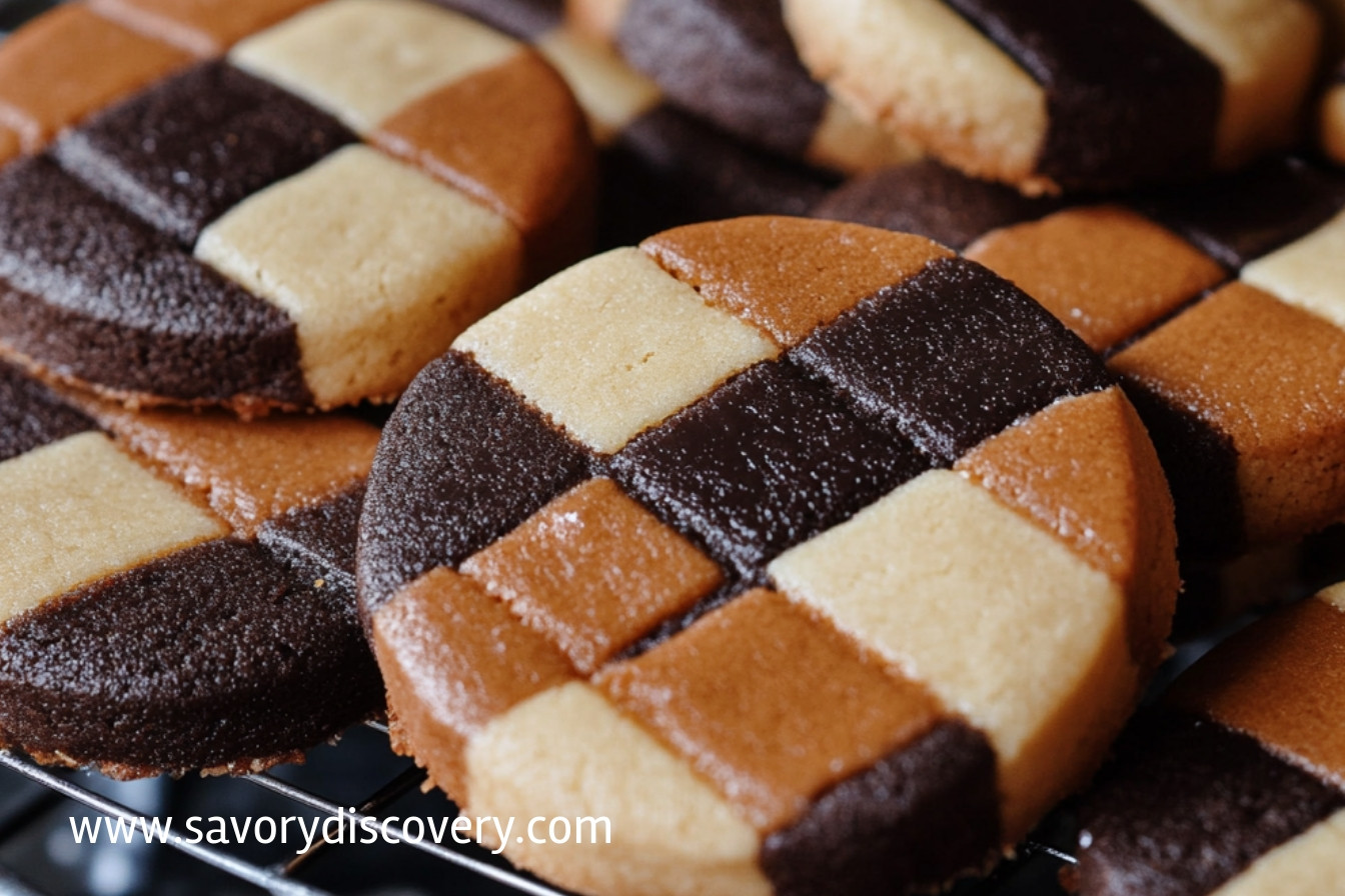 Eggless Checkerboard Cookies