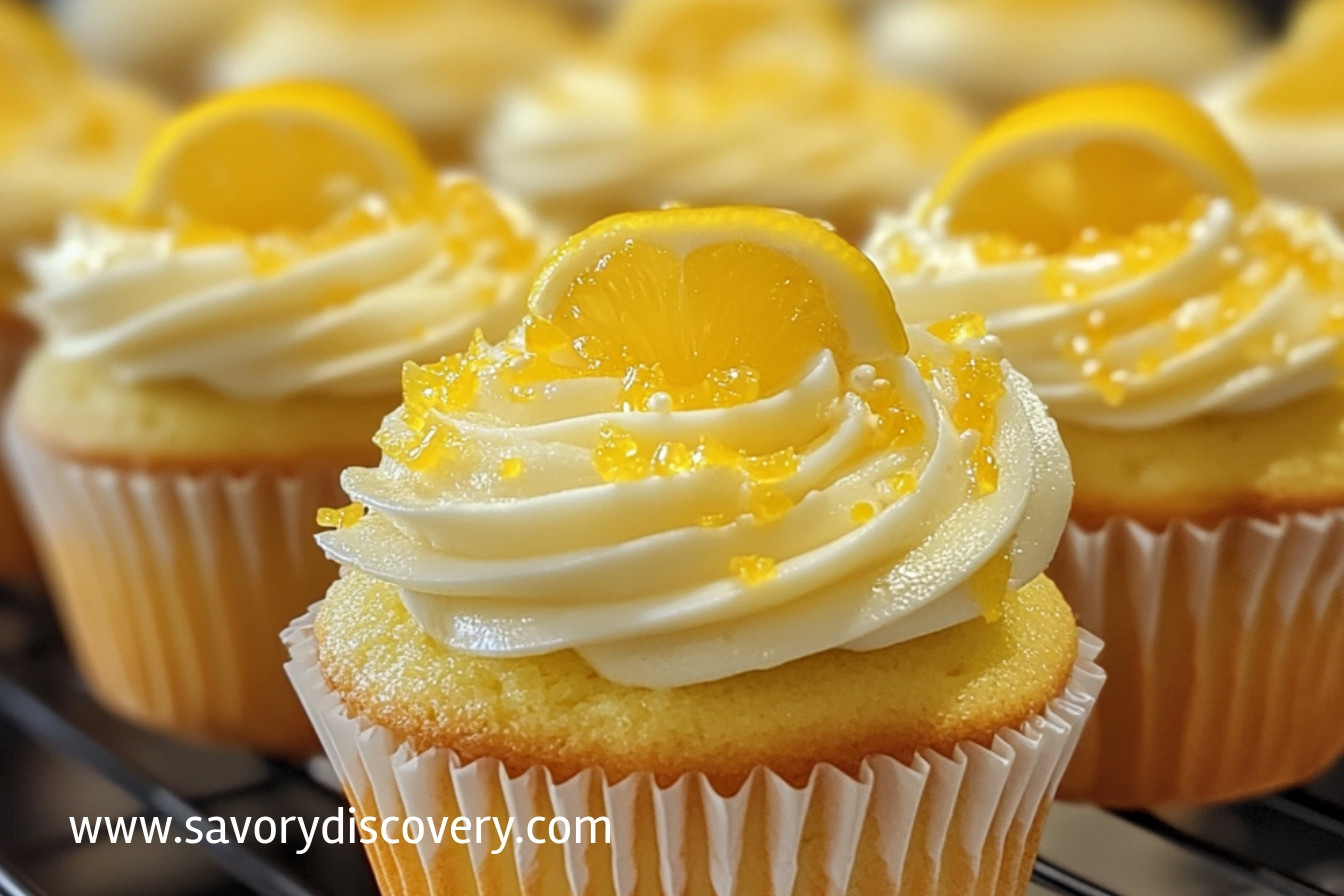 Eggless Lemon Cupcakes