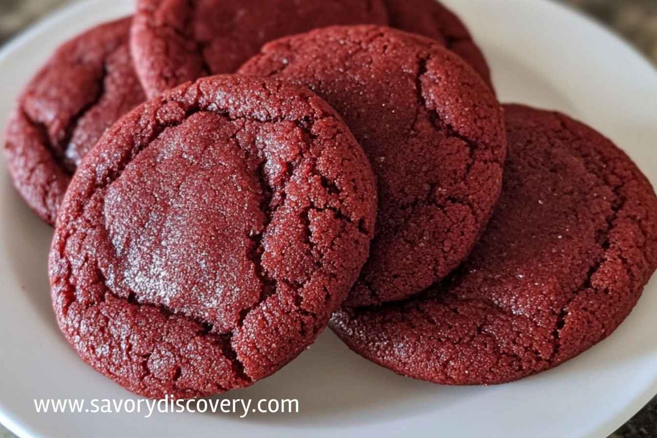 Eggless Red Velvet Cookies