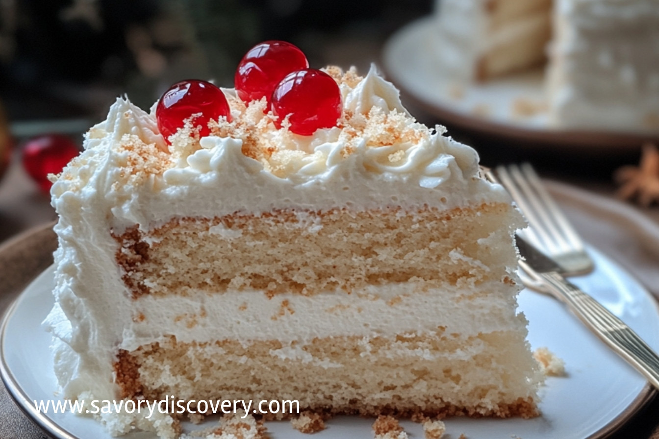 Eggless White Forest Cake